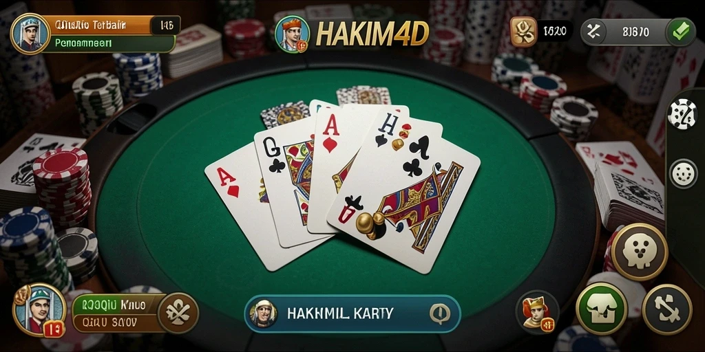 Tampilan gameplay seru HAKIM4D dalam permainan QiuQiu.
