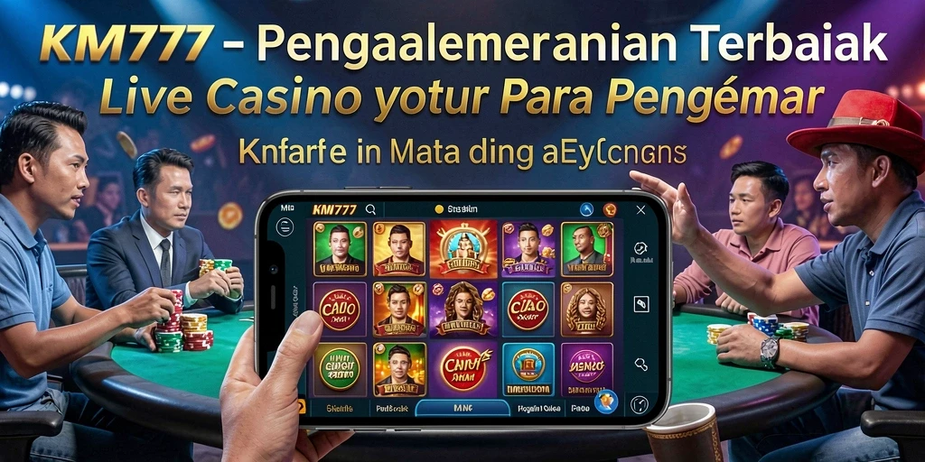 Tampilan gameplay Live Casino yang menakjubkan di KM777.