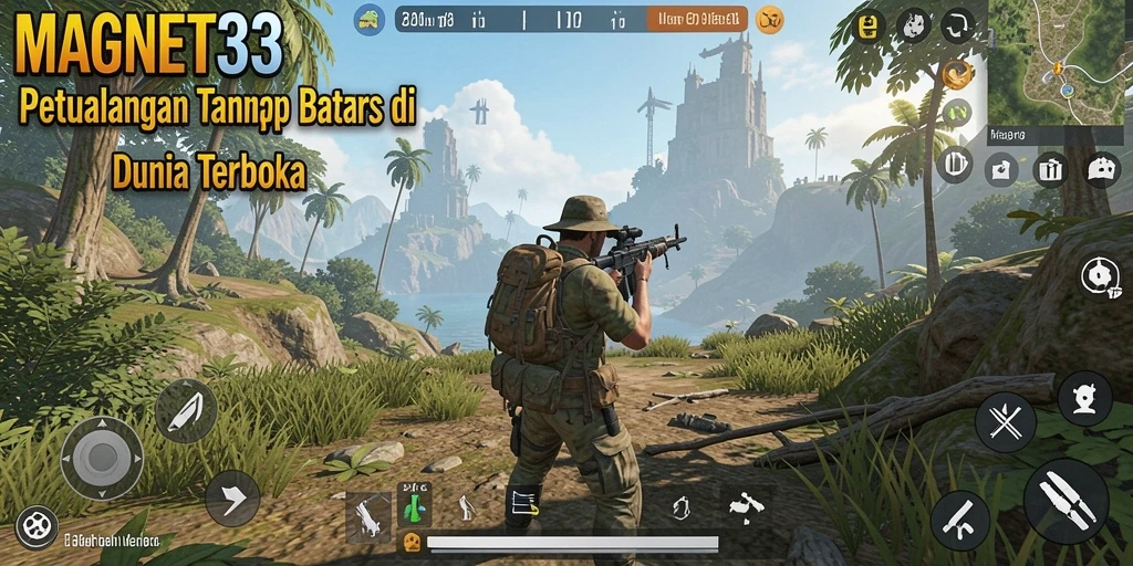 Tampilan gameplay MAGNET33 di dunia yang luas dan interaktif.