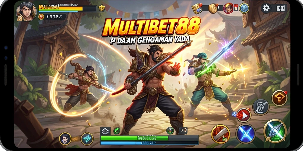 Screenshot gameplay MULTIBET88 dengan pertarungan seru dan karakter yang beragam.