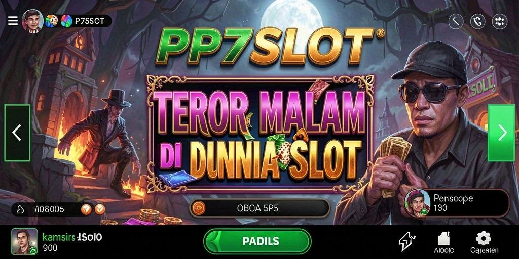 Screenshot utama PP7SLOT menampilkan adegan gameplay horror yang menegangkan.