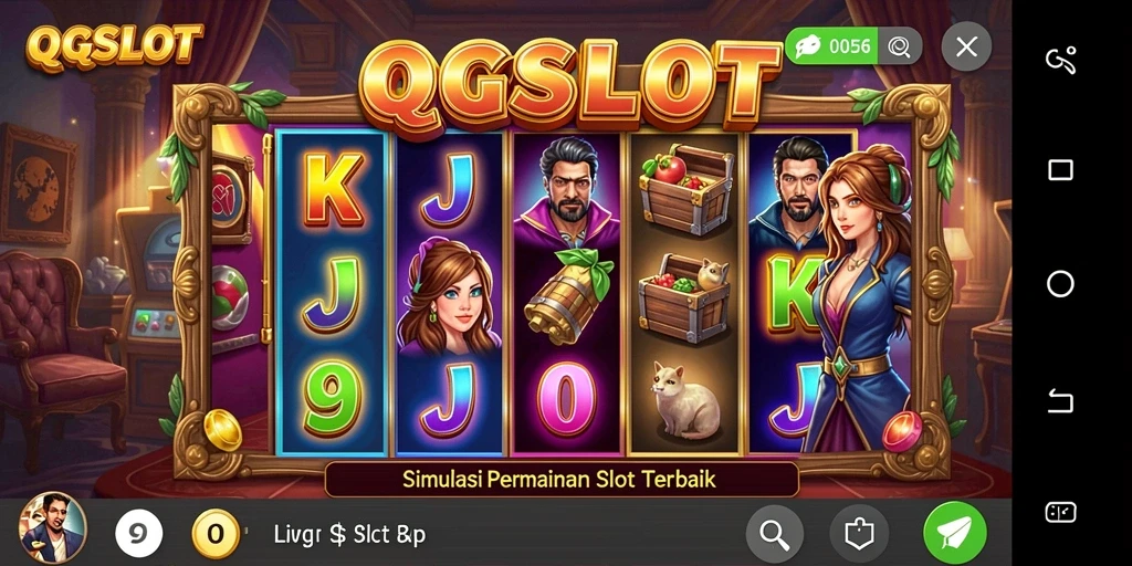 Screenshot QQSLOT yang menampilkan gameplay slot yang menarik dan interaktif.