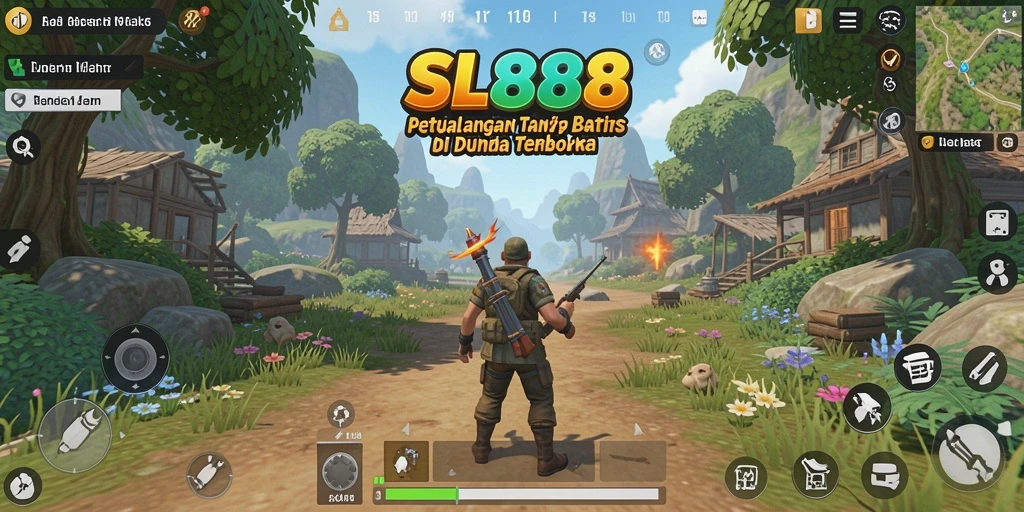 Menampilkan gameplay seru dalam dunia terbuka SL888.