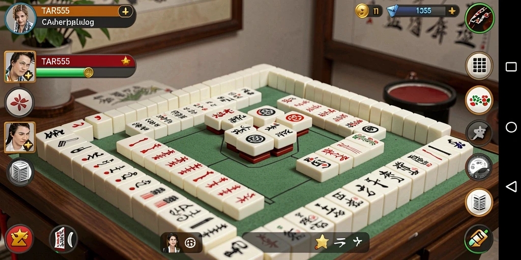 TAR555 menampilkan gameplay Mahjong yang mendebarkan dan mengasyikkan.